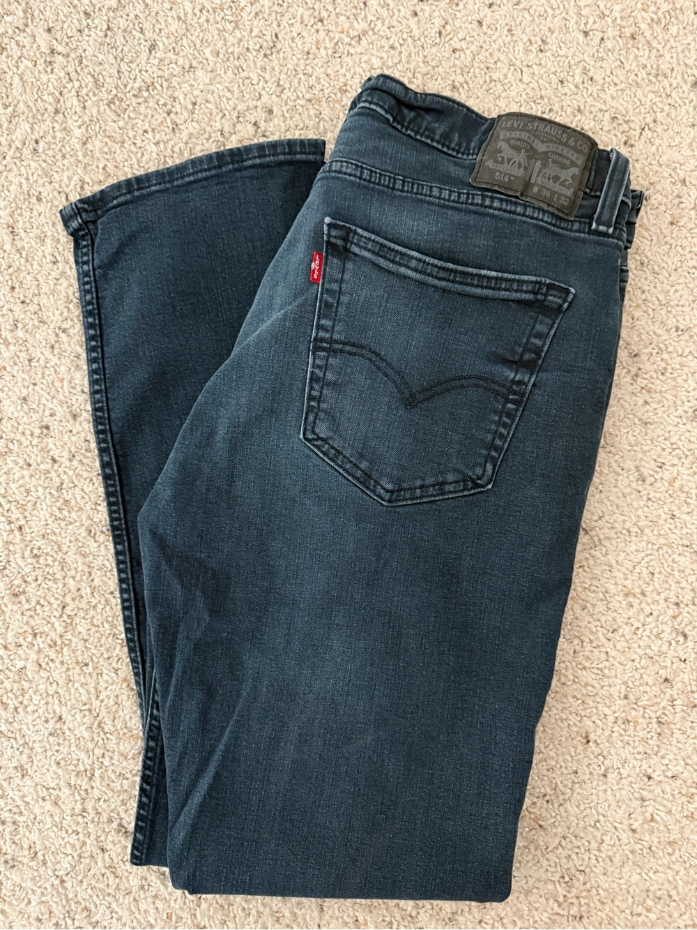 Levi's 514 Dark Wash Straight Flex Fit Men's Jeans